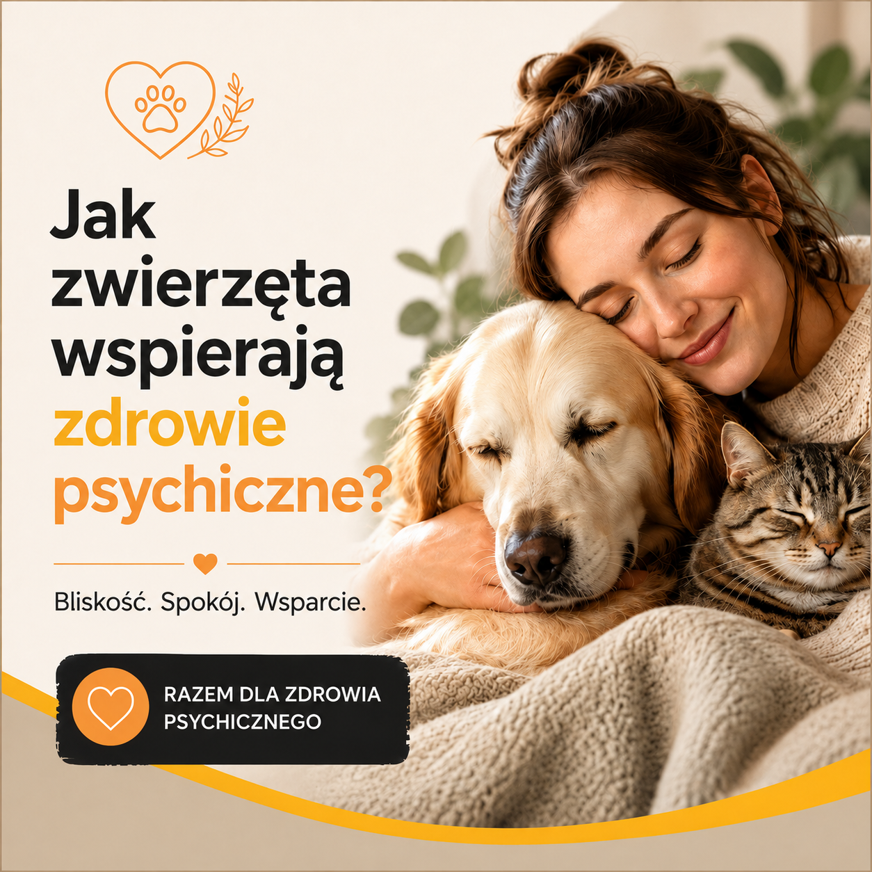 Samotność, stres, depresja – czy pies lub kot może pomóc?